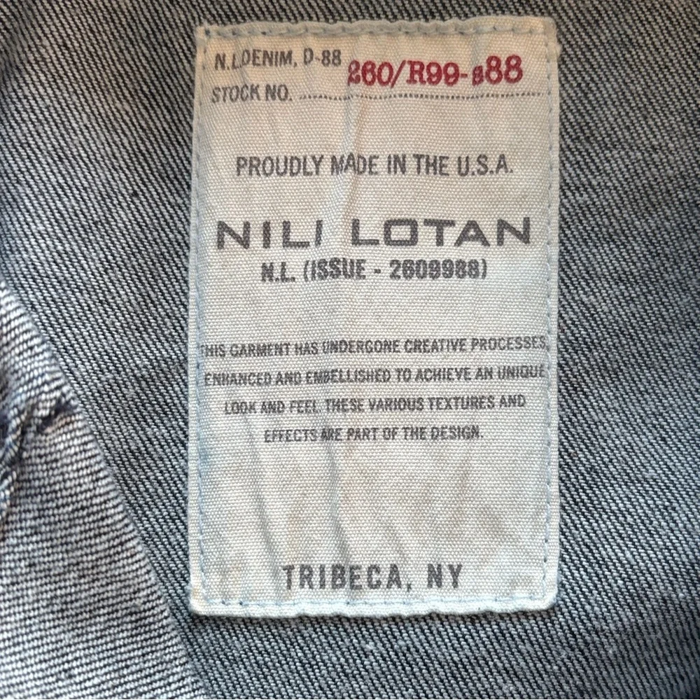 Nili Lotan Shon Denim Barrel Leg Tapered Crop Jean Pant- Size 28 Indigo Rinse - Picture 10 of 13